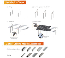 Load image into Gallery viewer, C Steel Ground Mount
